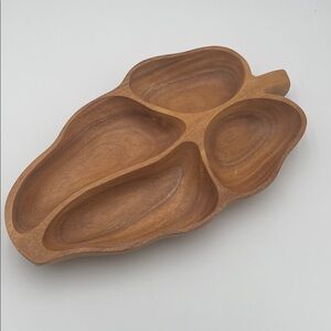 Vintage Leilani Geniune Hand Crafted Monkey Pod Wooden  Tray